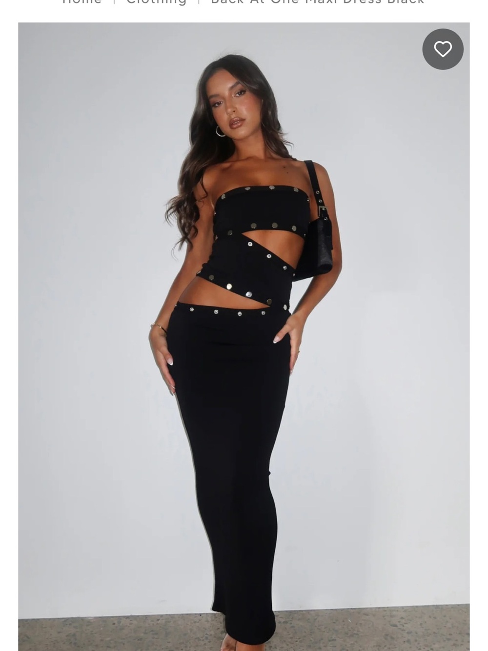 White Fox Back At One Maxi Dress Black